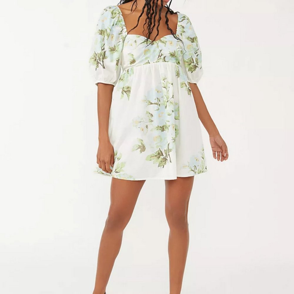 Free People Peony Babydoll Dress Size M 100% Cotton NWT